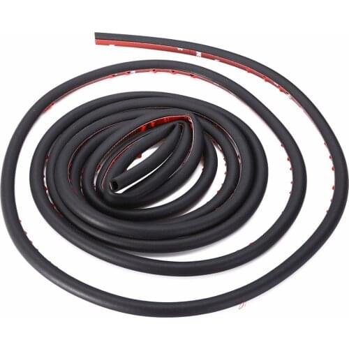 4 Meter 13FT D Shape Type Car Weather Strip Universal Auto Door Frame Window Rubber Seal Hollow Strip Weather Strip Black