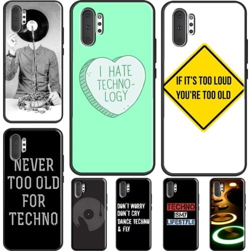 Love Techno Music Quotes Case For Samsung Galaxy S21 Ultra Note 20 Note 10 Plus S8 S9 S10 Plus S10e S20 FE Cover