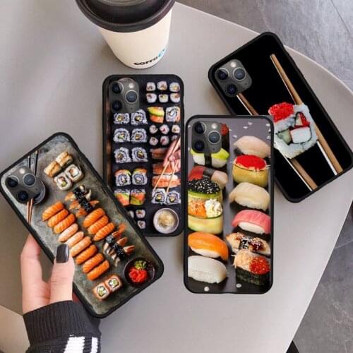 Japanese cuisine sushi Phone Case for iPhone 11 12 pro XS MAX 8 7 6 6S Plus X 5S SE 2020 XR mini