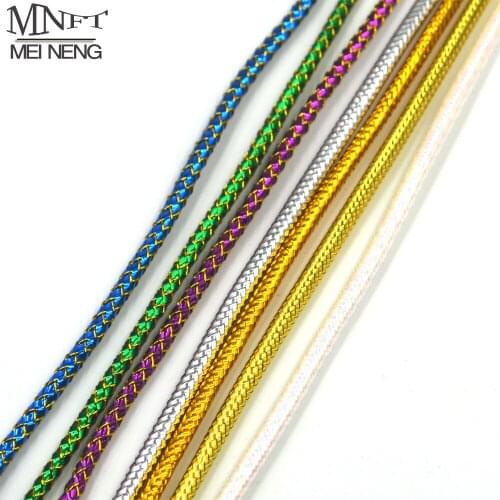 MNFT 7Packs Holographic Mylar Cord Fly Tying Flies Body Material 3.5mm/3mm Mraided Tubes There Are White Lines Filling