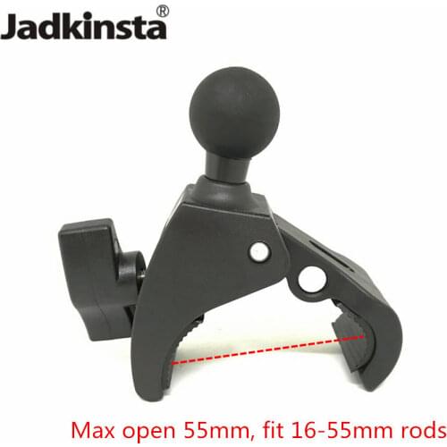 Jadkinsta Motorcycle Bicycle Handlebar Rail Mount Clamp with 1 inch Ball Mount for Gopro Action Camera Clamp Mount Clip