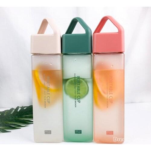 Creative 480ml PC water bottle Leak proof Sports Kettle portable student cup 6 Colors can pick
