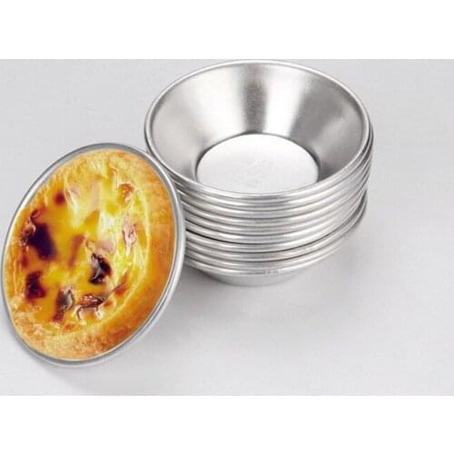 Round Cake Egg Tart Mold Aluminium Alloy 7cm Cupcake Cake Cookie Mold DIY Wedding Baking Egg Tart ice cream Tools S2017183