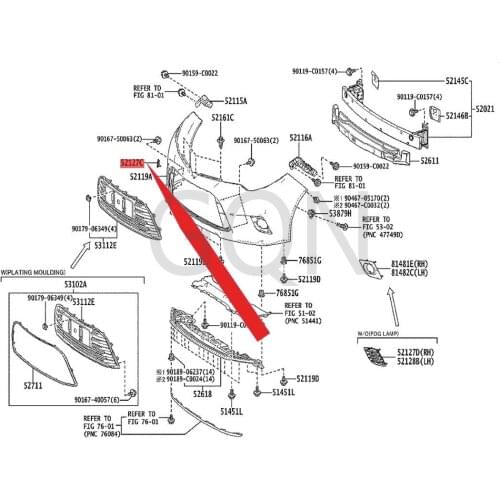 Front bumper hole cover 2014-Toy ota LEV IN front bumper trailer hole cover trailer hole cover (front) tow hook cover