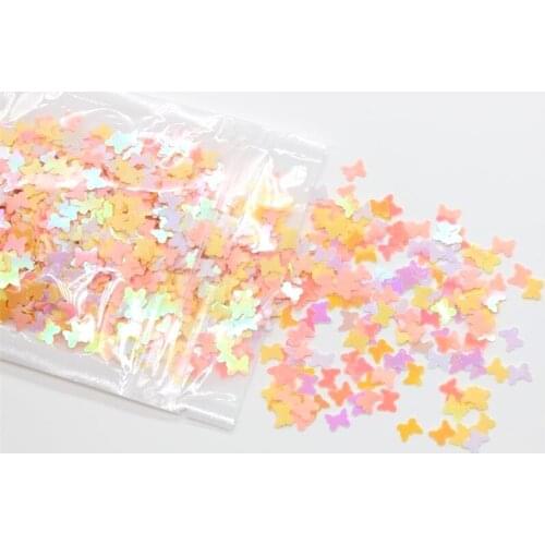 KSCRAFT 5mm Color Butterfly Shape Sequins PVC Flat for DIY Card Making Craft Color Collection