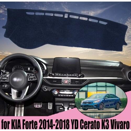 Car Inner Dashboard Cover Capet Cape for KIA Forte 2014-2018 YD Cerato K3 Vivaro Dashmat Sunshade Pad Cover Dash Mat