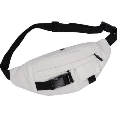 Teenage Student Travel Chest Bag Unisex Cross Bag New 2021 Waist Bag Mens Fashion Solid Color Canvas Crossbody Shoulder Bag