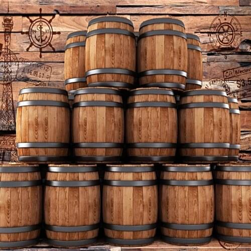 Custom 3D Wallpaper Mural Retro Nostalgic Wooden Bar Barrel Winery Cafe Background Wall Decoration Photo Wall Murals Wallpaper