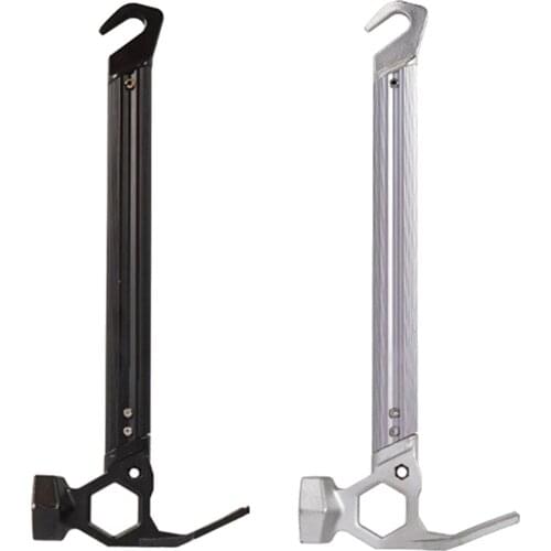 Portable Steel Outdoor Camping Hammer Tent Awning Stake Nail Puller Remover Multifunctional Tool