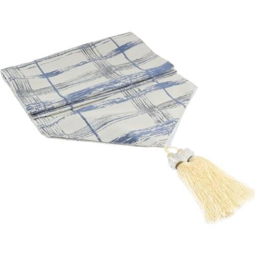 Modern Table Runner Polyester Tassel Chirstmas Wedding Banquet Party Event Decoration Home Textile