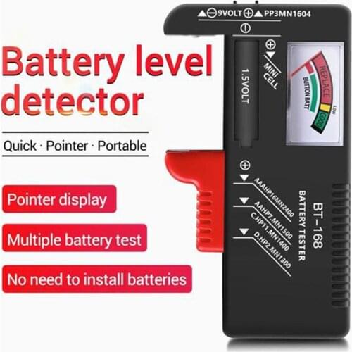 New BT-168 Pointer Battery Capacity Tester Portable Universal 1.5V 9V Button Batteries Power Supply Tester Meter BT168