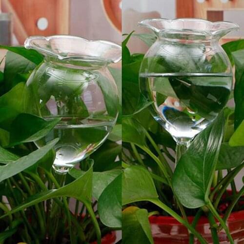 Heart-shaped Glass Plant Flowers Water Feeder Automatic Self Watering Devices