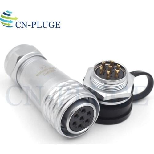 WEIPU SF20 Series 7 pin Industrial Power Wire Connector 20mm Circular Panel Mount Connector Male Socket & Female Plug IP67