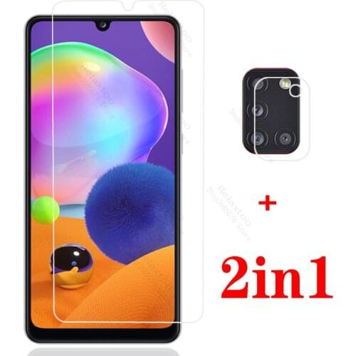 2in1 Camera Protector For Samsung Galaxy a31 ScreenProtector Tempered Glass For samsung a 31 6.4'' a31 Glass Full Cover Films