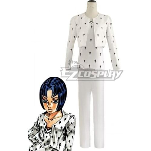 Golden Wind Youth Bruno Bucciarati White Outfit Adult Halloween Party Christmas Unisex Outfit Suit Cosplay costume E001