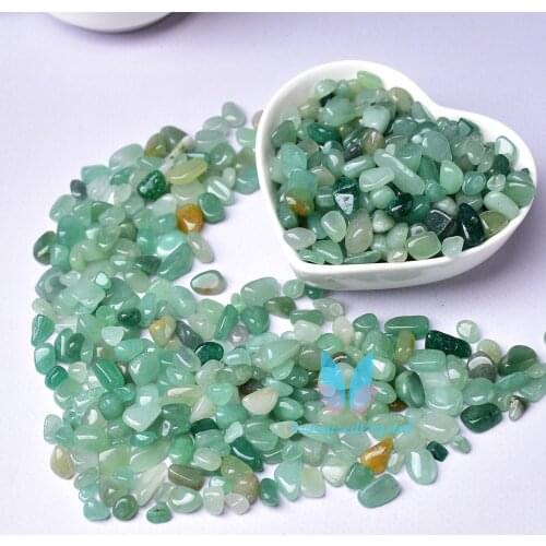 0.44LB Bulk Hand Polished Natural Aventurine Stones Reiki Gravel Crystal Stones Decoration FishTank Decor Garden Tank Décor Room