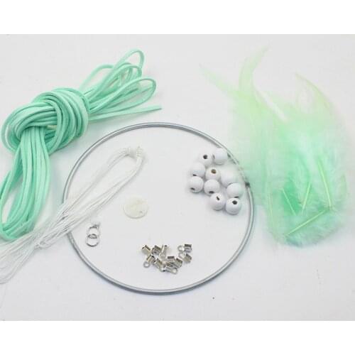 1Set DIY Crochet Feathedr Dream Catched Kit Wind Chime Hanging Decoration Craft DWall Ornament Dreddccessories Home Decor