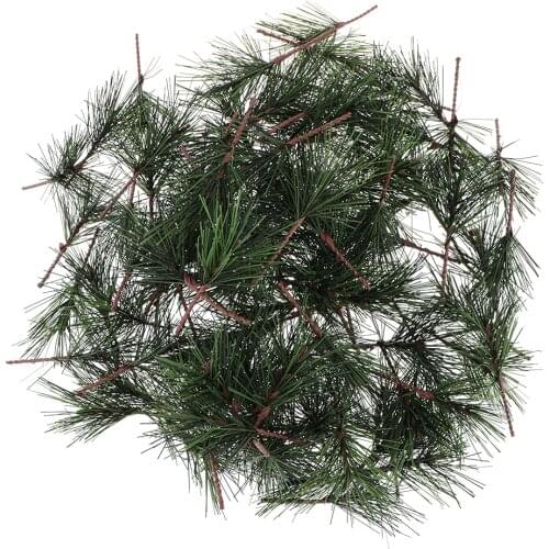 100-Pack Artificial Pine Green Leaves branches for Christmas Embellishing winter greenery and Home Garden Decor
