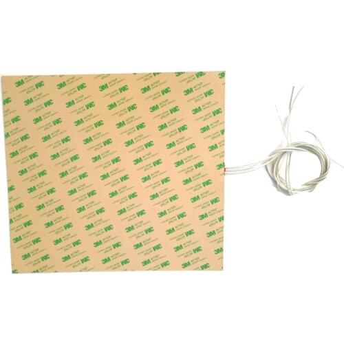 120v 550w 270*300*1.5mm silicone heat bed for 3d printer adhesive 1 side 100k thermistor 1000mm lead from middle of 270 side