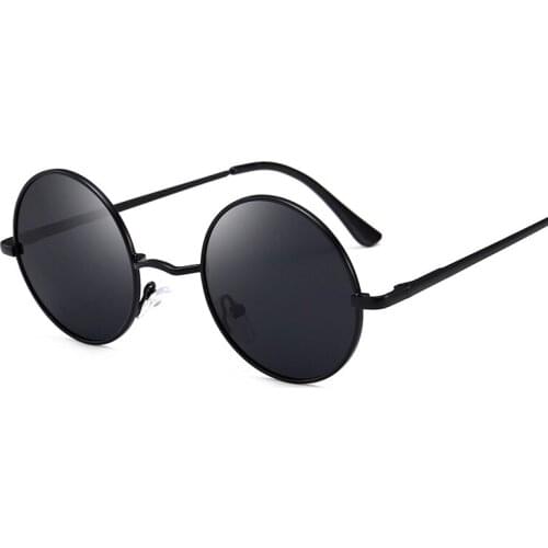 2018 Brand Classic Retro Round Sunglasses Women Black Frame Circle Sun Glasses Men Metal Sunglasses Unisex Uv400 Vintage Shades