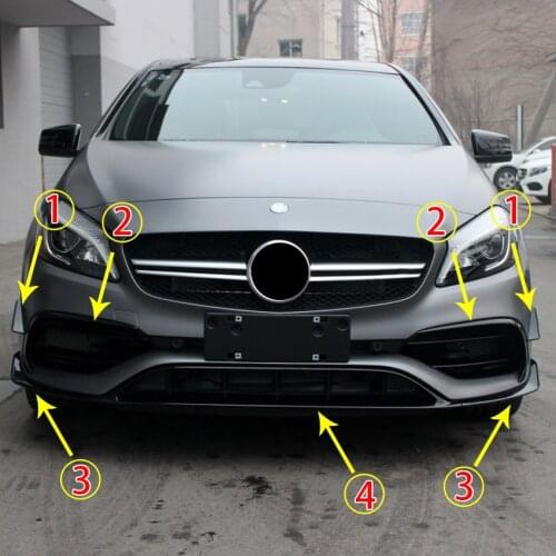 2021 Suitable For Benz Mercedes Class a W176 2016-2018 Bar Surround Front Lip A45 Amg Wind Blade Modification