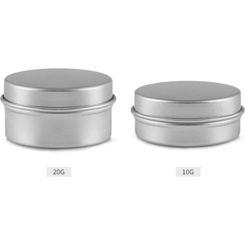 50/100/200pcs 10g 20g Aluminum Tin Jar For Cream Balm Nail Candle Cosmetic Container Refillable Bottles Tea Cans Mini Metal Box