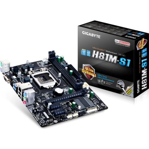 Full new,Gigabyte GA-H81M-S LGA 1150 Ultra Durable Motherboard