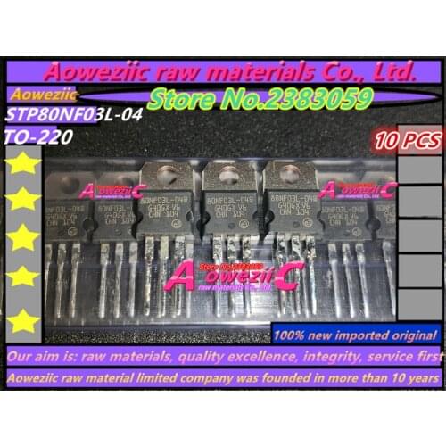 Aoweziic 100% new imported original 80NF03L STP80NF03L STP80NF03L-04 TO-220 MOS transistor