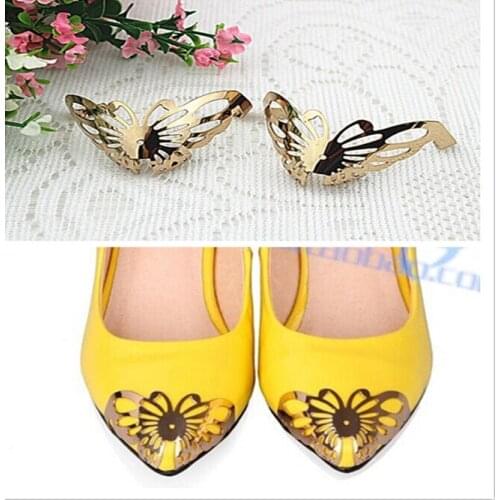Free shipping (6 PCS/lot) pointy shoes protection shoes repair broken toe head hollow metal butterfly set cover repair parts