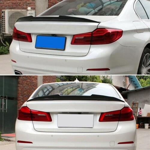 Gloss Black For BMW 5 Series G30 Spoiler 2018--2020 Year Real Glossy Carbon Fiber Rear Wing PSM Style Sport Accessories Body Kit