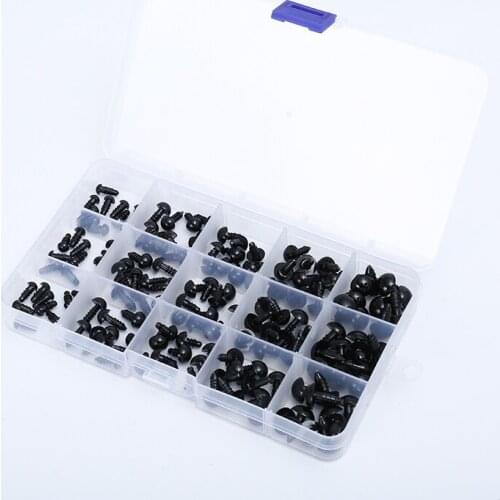 150pcs Black Plastic Doll Eye DIY Crafts Eyeball Dinosaur Animal Eye Dinosaur Safety Teddy Bear Eye Animal Eye Accessories