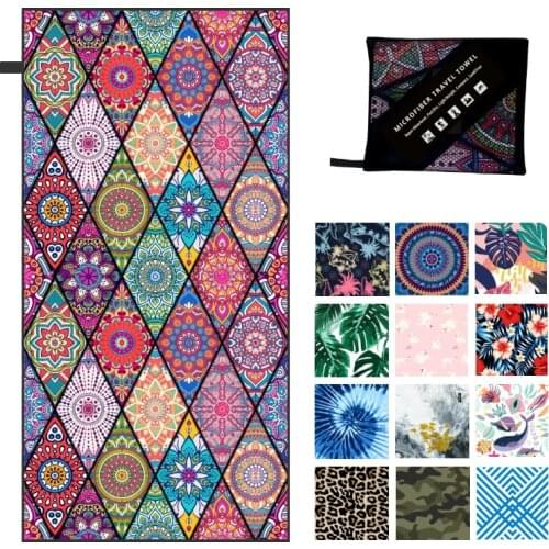 Double-faced Velvet Quick-drying Beach Towel Printed Microfiber Beach Swimming Towel