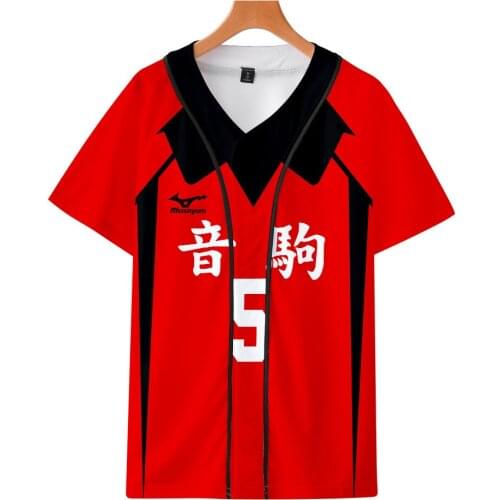 Anime Haikyuu Cosplay Costume Nekoma High School Sportwear Kozume Kenma Kuroo Tetsurou Short Sleeve Baseball Uniform Jerseys