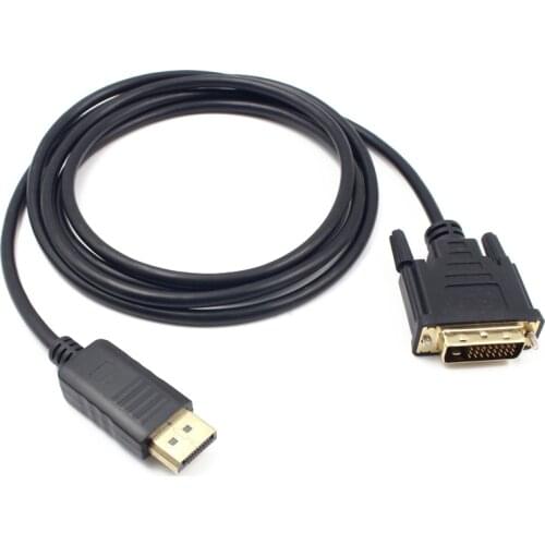 1.8M Display Port Cables Black DP Male To DVI-D 24+1Pin Male Monitor Display Adapter Cable For MacBook