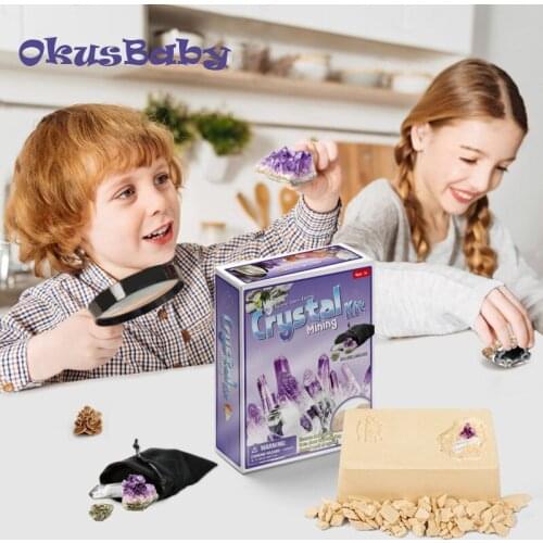 Creative DIY Digging Crystal Pirate Treasure Gems Archaeological fossils Childrens educational Handmade and Dig Dinosaur toys
