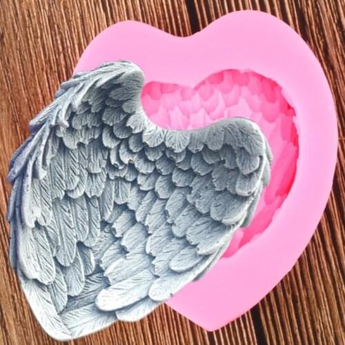 Angel wings Silicone Mold Fondant Cake Decorating Tools Soap Resin Candy Clay Chocolate Gumpaste Moulds DIY Cake Baking Mould