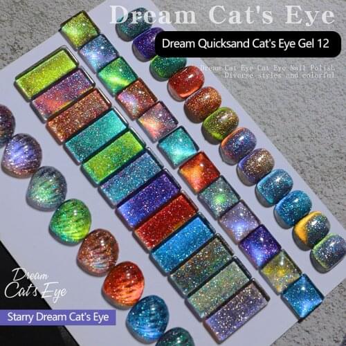 18 Colors Cat Eye Nail Gel Polish 9D Laser Magnet Varnishes Soak Off UV LED Shimmer Magnetic Lacquers Shiny Nail Art TSLM1