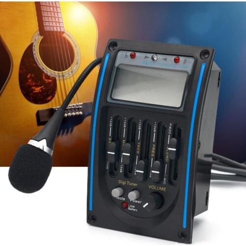 LC-5 Acoustic Guitar Pickup 5 Bands Display Screen ABS Useful LC-5 5 Band EQ for Instrument Guitar Pickup Guitar Pickup