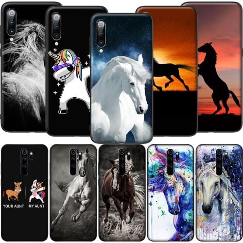 GX202 Running Horse Soft Silicone Case for Redmi Note 4X 5 5A Prime 6 6A 7 7A 8 8A 8T 9 9A 9C 9S Pro Lite