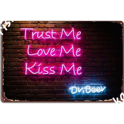Neon Sign Love Metal Plaque Poster Club Bar Wall Decor Club Printing Tin Sign Poster