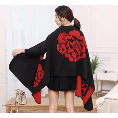 New 2020 Thick Winter Womens Poncho Travel Shawls Scarves Female Cashmere Capes Cloak Bandana Hijab Foulard Femme Pashmina