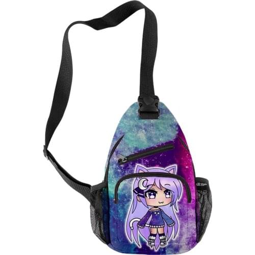 Gacha life merch 3D Merch Shoulder Bag Crossbody Outdoor Sports One Shoulder Chest Daily Canvas Crossbody Bag