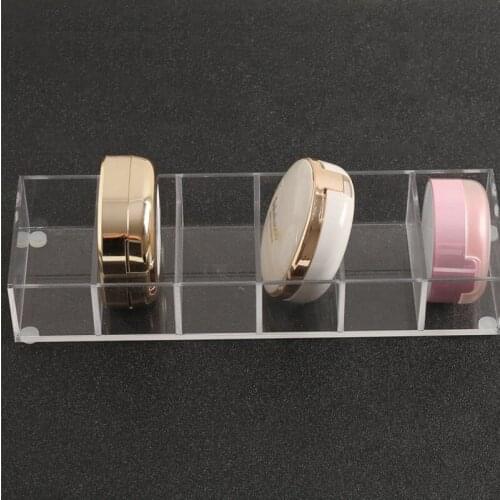 6 slots grids Adjustable makeup organizer Eye Shadow Organizer Clear Plastic Blush Acrylic Storage holder box Transparent