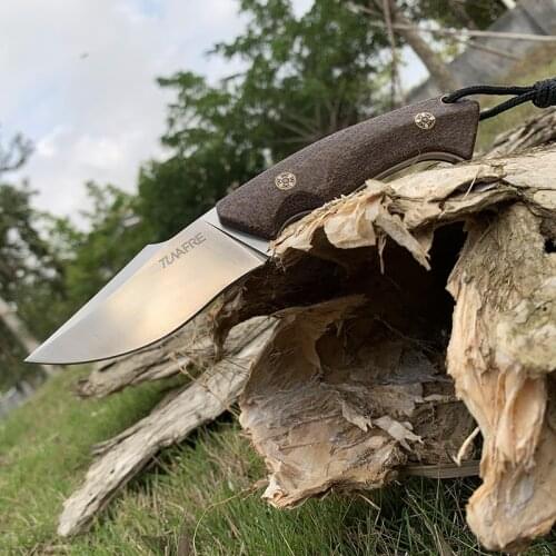 Recommend! D2 High hardness Fixed Knife Survival Knife Outdoor Adventure Hunting tool, Free Kydex Sheath