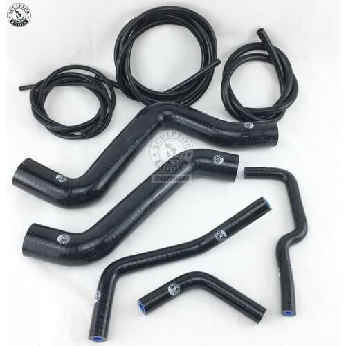 Silicone Radiator hose For FIAT COUPE 2.0 16V GT TRUBO + Vacuum Hose Kit (8 pcs) RED/BLUE/BLACK