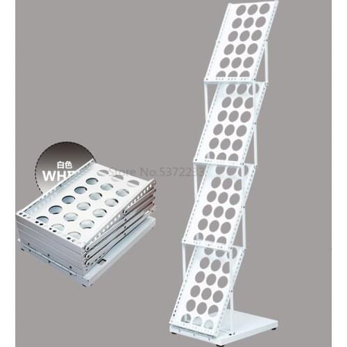 A4 folding exhibition materials stand on display rack single color page picture album propaganda book magazine rack