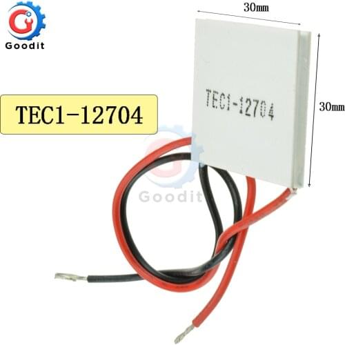 TEC1-12704 Thermoelectric Cooler Peltier DC 15.2V Power 36.5W 66 Celsius TEC1 12704 Heatsink Cells Peltier Elemente Module