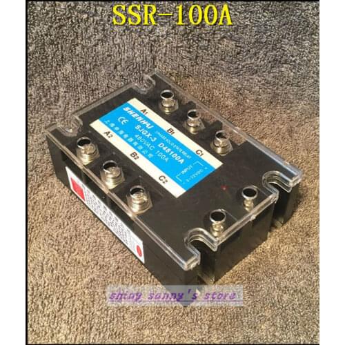 1Pieces SSR-100A 100A 480VAC Three Phase 3 Phase DC AC Solid State Relay Brand New