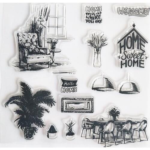 Comfortable Home Environment Transparent Clear Stamp/Seal for DIY Scrapbooking / Photo Album Decorative Silicone Stamps Sheets