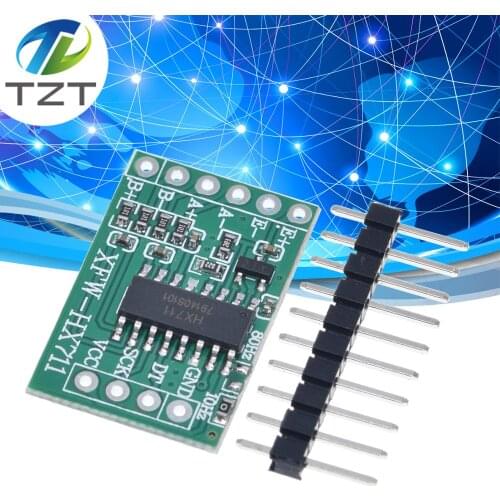 TZT For Arduino Dual Channel HX711 Weighing Pressure Sensor 24-bit Precision A/D Module DIY Electronic Scale
